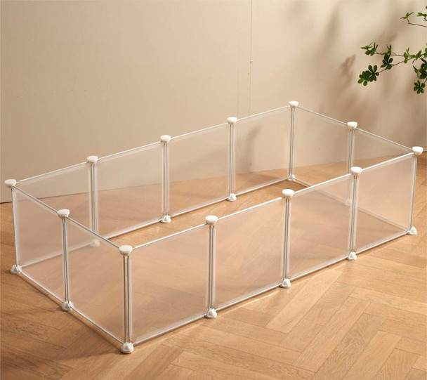 LURIVA Transparent Clear Small Animal Playpen, 12x12", 12PK TM30-12W-PKY - Clear