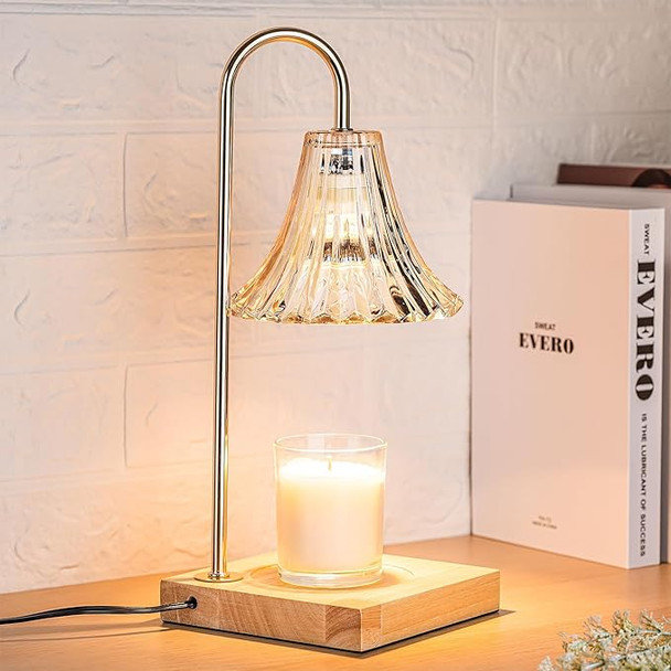 MARYCELE Candle Warmer Lamp with Timer Candle Wax Warmer Flower Lamp - FLOWER