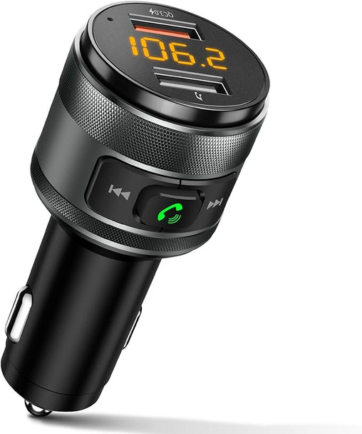 IMDEN Bluetooth 5.3 FM Transmitter for Car 3.0 FM Radio Adapter C57 - BLACK
