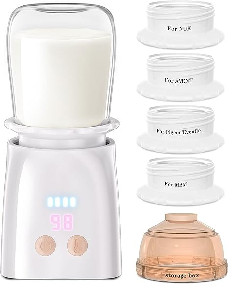 Hopebig Baby Bottle Warmer 4 Adapters Rechargeable Smart SM-060 - White