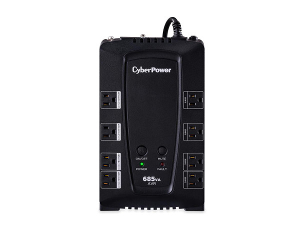 CyberPower CP685AVRG AVR UPS System, 685VA/390W, 8 Outlets, Compact