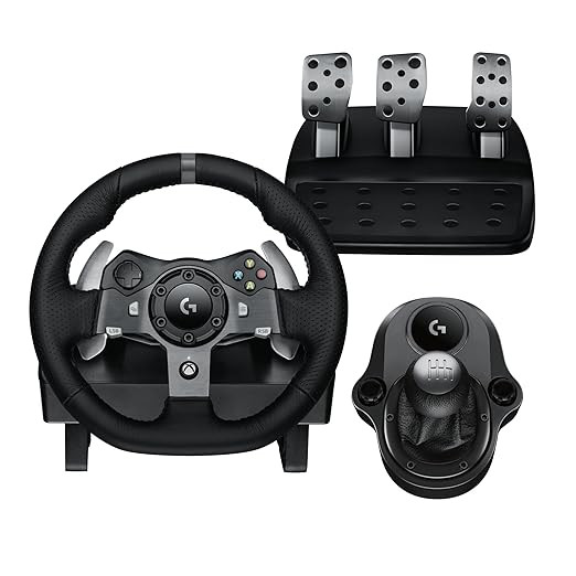 Logitech G920 Driving Force Racing Wheel Pedals Force Force Shifter - Black