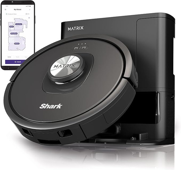 Shark RV2310AE Matrix Self-Emptying Robot Vacuum Bagless 45-Day Capacity - Black