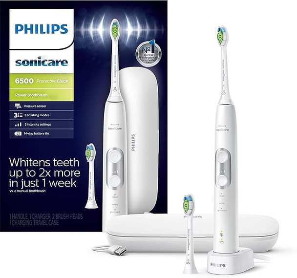 PHILIPS Sonicare ProtectiveClean 6500 Rechargeable Toothbrush HX6462/05 - WHITE