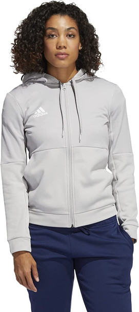 FQ0184 Adidas Women's Team Issue Full Zip Jacket Grey/White M