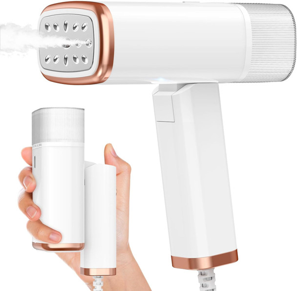 NTAYDZSW Portable Handheld Garment Steamer Foldable Effortless TQ-103 - WHITE