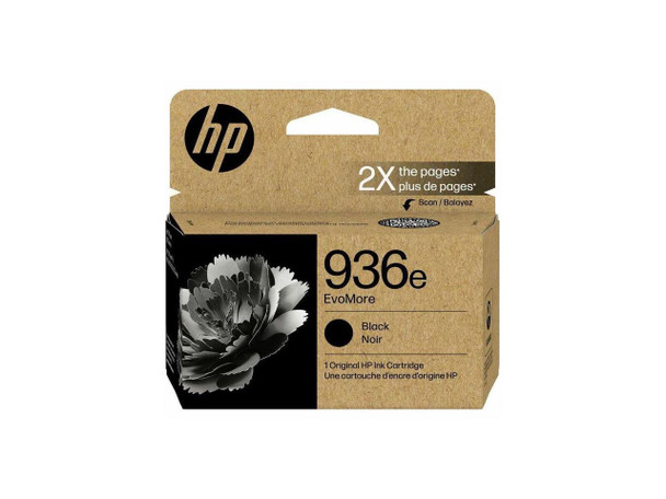 HP 936e Black EvoMore Ink Cartridge | Works OfficeJet 9120 Series, OfficeJet Pro