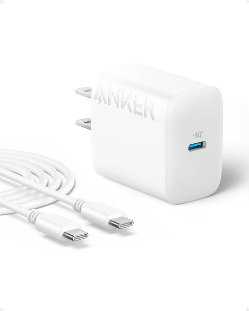 Anker 20W USB C Fast Wall Charger Block 5 ft Cable Included A2347 ...