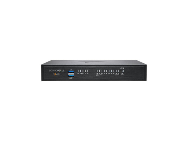 SonicWall TZ 670 Firewall (Gen 7) w/ Total Secure (1-Year Advanced Protection
