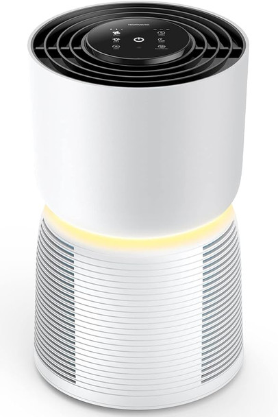 Homvana Air Purifier for Bedroom Home office H13 True HEPA 6-Stage H201 - White