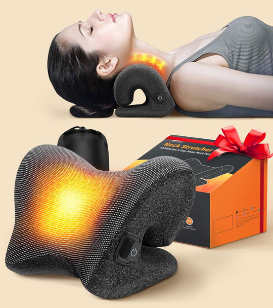 TINHIN 3S Heated Neck Stretcher for 9X Pain Relief Graphene Heating Area - Black