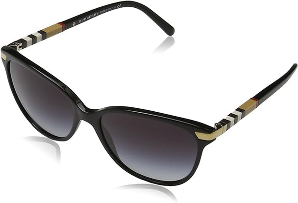 BURBERRY 4216 SUNGLASSES 30018G - FRAME BLACK/GOLD/WHITE/TAN/RED