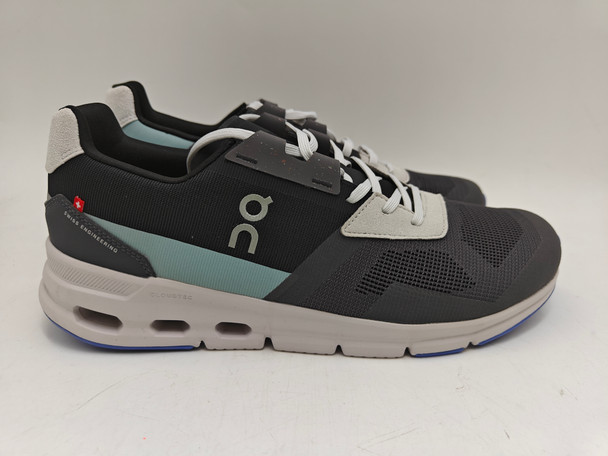 87.98216 ON MEN'S CLOUDRIFT SNEAKERS SIZE 11 MAGNET/GRAY/BLUE MIST