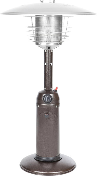 FIRE SENSE PORTABLE PATIO HEATER OUTDOOR PROPANE 10,000 BTU - HAMMERTONE BRONZE
