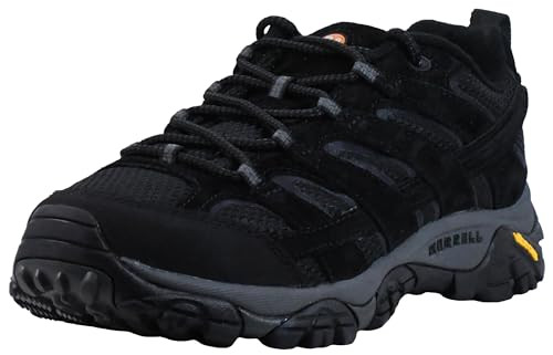 J06017 MERRELL MEN'S MOAB 2 VENT HIKING SHOE, BLACK NIGHT, SIZE 9.5