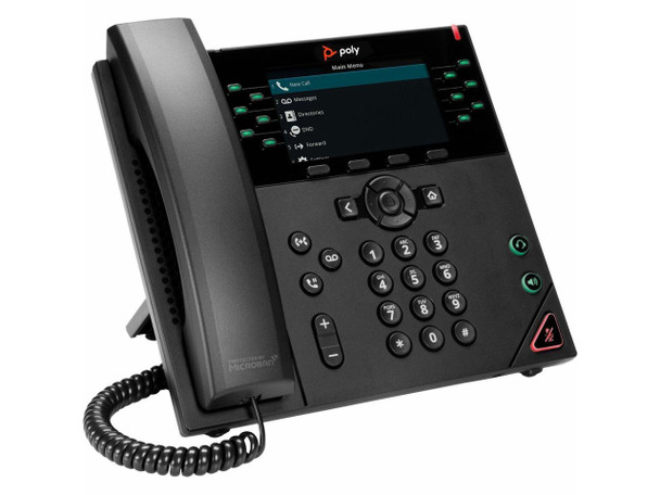 HP Poly VVX 450 IP Phone Corded Desktop Wall Mountable Black VoIP 2x Network