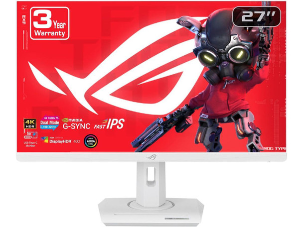 ASUS ROG Strix 27" 4K HDR USB-C Gaming Monitor XG27UCG-W - White, UHD