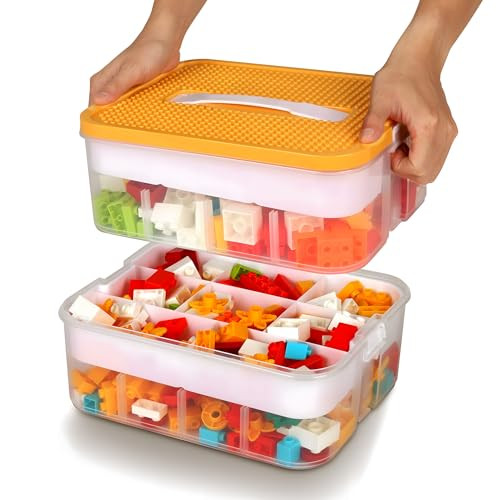 Kids Toys Storage Organizer for Lego Clear Building Blocks Container Box