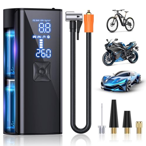 ILTIDE TIRE INFLATOR PORTABLE AIR COMPRESSOR 150PSI 25000mAh - BLACK
