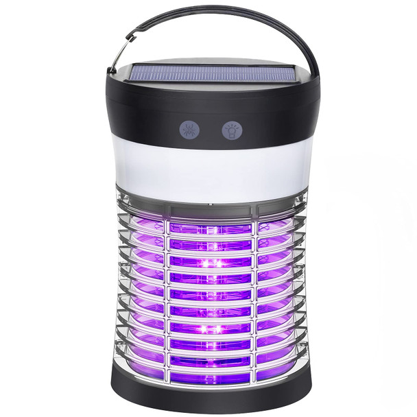 BUG ZAPPER, ELECTRIC SOLAR MOSQUITO KILLER 3000V HIGH POWERED PEST CONTROL