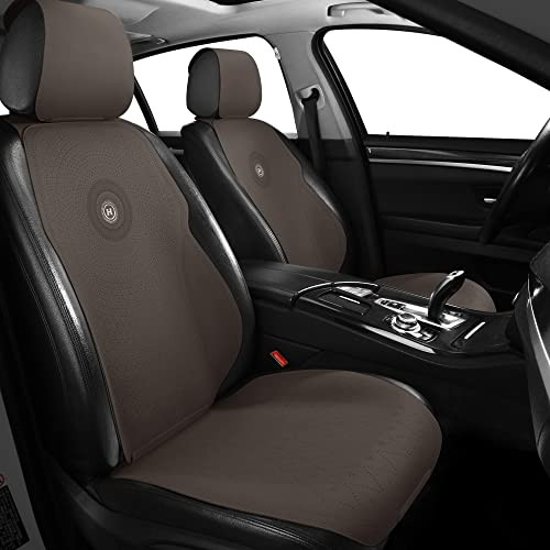 TAPHA LUXURY SUEDE LEATHER UNIVERSAL CAR SEAT COVER WITH HEADREST TAP-01MAD-A4