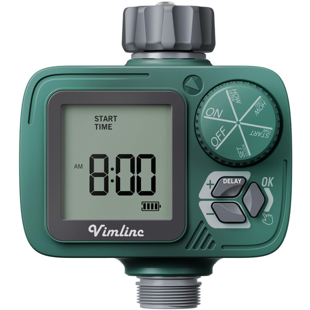 VIMLINC SPRINKLER TIMER PROGRAMMABLE WATER TIMER HOSE, DIGITAL, 1 OUTLET - GREEN