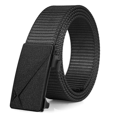 FAIRWIN Men's Ratchet Web Belt,1.25 inch Nylon Automatic Buckle Belt