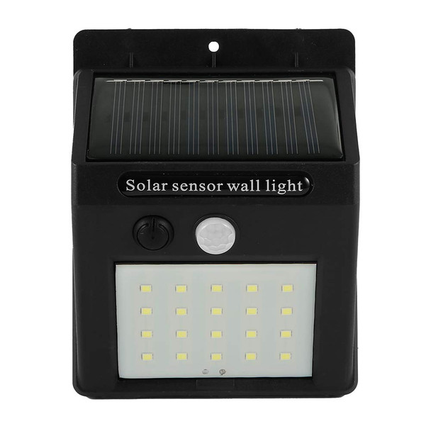 SISHUINIANHUA 20 LED SOLAR LAMP LIGHTS PIR MOTION SENSOR LIGHT 6 PACK, BLACK