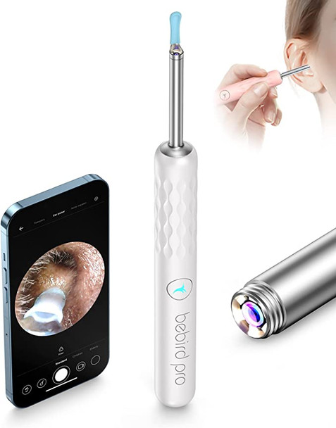 BEBIRD PRO R3 EAR WAX REMOVAL TOOL, HD CAMERA 6 LEDS IOS ANDROID, R3-PRO - WHITE