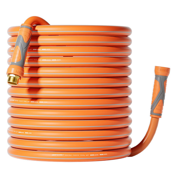 DRINCOSH Garden Hose 100 ft x 5/8" Flexible Hose Ultra Durable Water Hose ORANGE