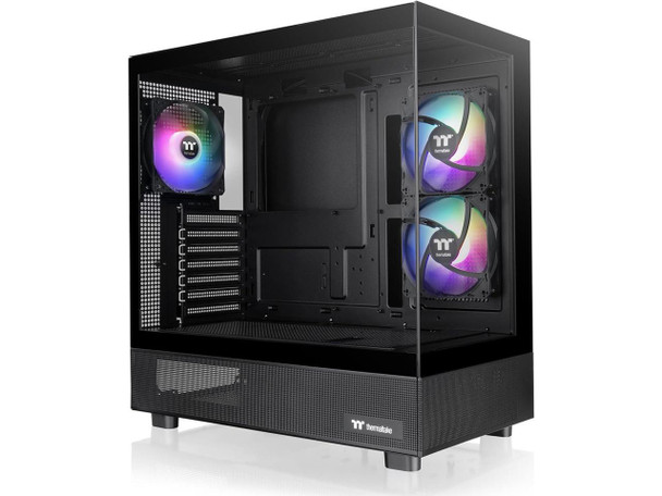 Thermaltake View 270 Plus TG ARGB ATX Mid-Tower Gaming Computer Case Black