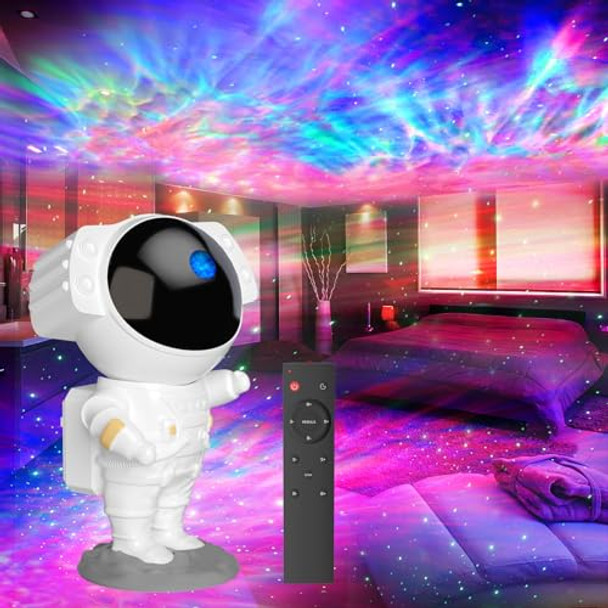 HIJOPIB Star Projector Nebula Galaxy Bedroom Starry Ceiling Led Lamp - WHITE