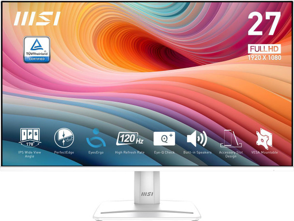 MSI 27 inch Full HD 120Hz IPS with Adaptive Sync Built-in Speaker White Computer