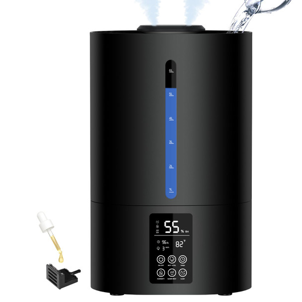 COOLFIQU 6L HUMIDIFIERS FOR BEDROOM LARGE ROOM HOME COOL AND WARM HUMIDIFIERS