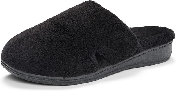 10000148001 VIONIC WOMEN'S INDULGE GEMMA MULE SLIPPERS BLACK SIZE 9