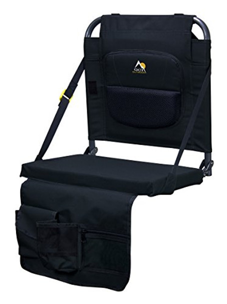 GCI Outdoor BleacherBack Lumbar Stadium Seat with Padded Backrest 10610 - Black