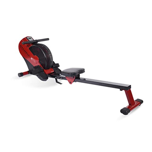 STAMINA ATS AIR ROWER MACHINE SMART WORKOUT FOLDABLE ROWING MACHINE RED/BLACK