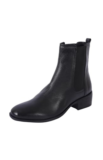 Kenneth Cole REACTION Women's Salt Chelsea Ankle Boot Black Leather Size 7.5