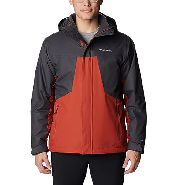 1960612 COLUMBIA Men's Tunnel Falls Interchange Jacket Warp Red Shark XL