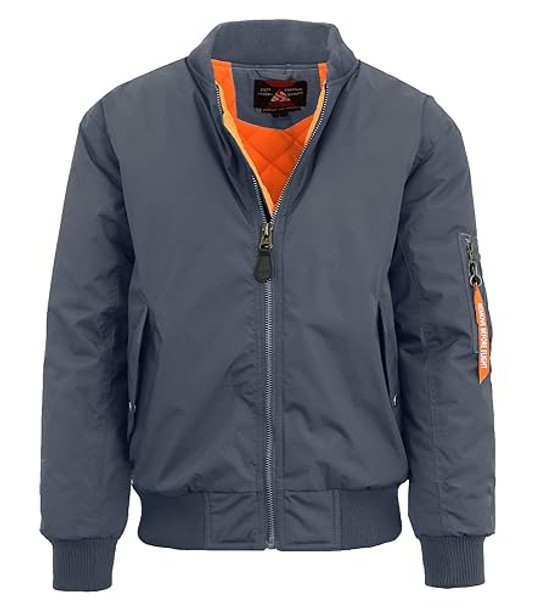 GALAXY BY HARVIC SPIRE BY GALAXY MEN FLIGHT JACKET CHARCOAL 2XL New