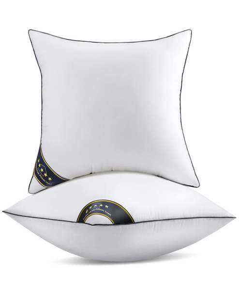 FAPO THROW PILLOW INSERTS SOFA THROW PILLOW WITH 100% COTTON COVER 2-PACK WHITE New