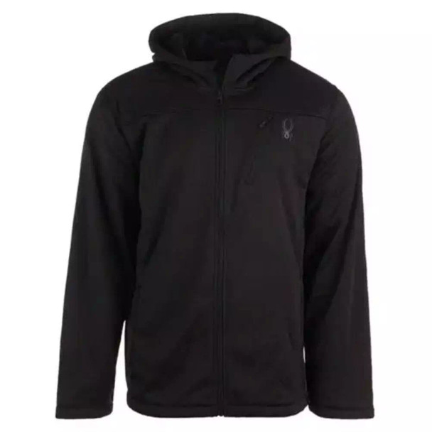 SPYDER MEN'S FORCE FULL ZIP JACKET - SIZE: LARGE- BLACK - SPFGM123 New