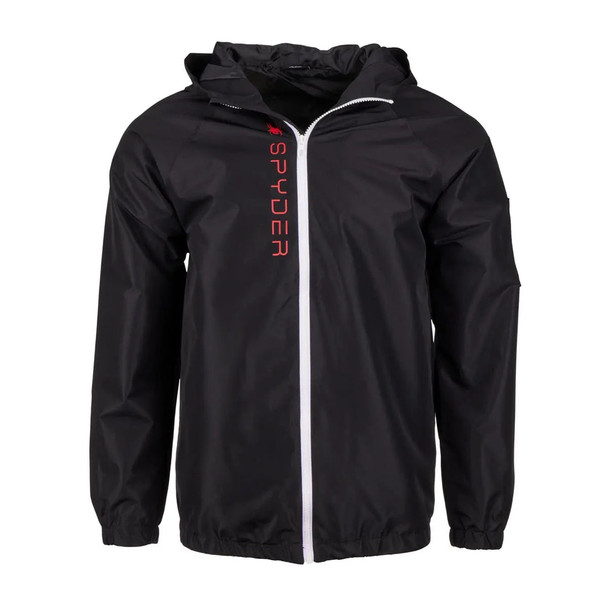 SPYDER MEN'S SLEEVE POCKET WINDBREAKER - SIZE: MEN M - BLACK New