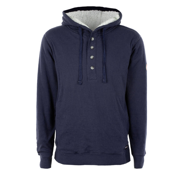 CANADA WEATHER GEAR MEN’S THERMAL HOODIE WITH SHERPA LINING - SIZE: MEN L - NAVY New