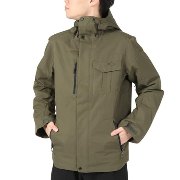 OAKLEY MEN'S CORE DIVISIONAL RECYCLED JACKET NEW DARK BRUSH X-LARGE New