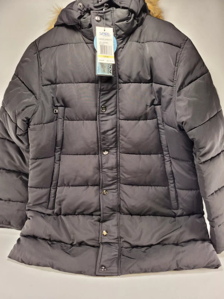 SPIRE BY GALAXY MENS CONGELAMENTO PUFFER JACKET HOODED WINTER LARGE - BLACK New