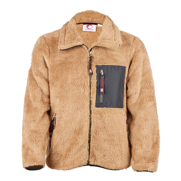 CANADA WEATHER GEAR WOMEN'S FLEECE HEAVY MOUNTAIN JACKET, TOFFEE, LARGE New