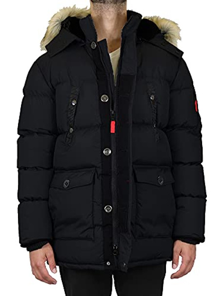 SPIRE BY GALAXY MEN'S ASCENDER HEAVYWEIGHT PARKA JACKET SIZE MEN 3XL - BLACK New