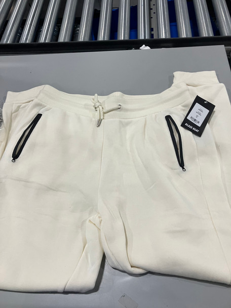 BLAZE BEAT SWEATPANTS WITH THREE POCKETS - SIZE EXTRA LARGE - NATURAL - HR24004 New