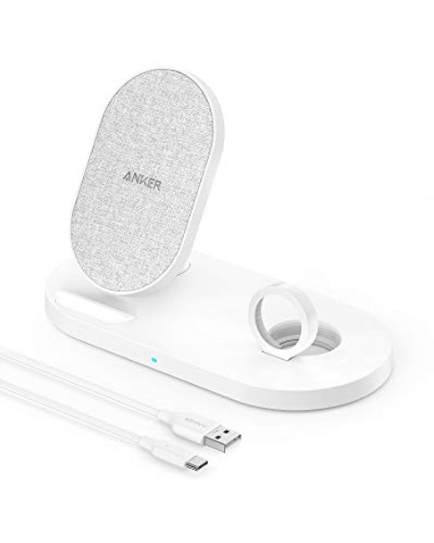 ANKER WIRELESS CHARGING STATION POWERWAVE SENSE 2-IN-1 STAND A2595 - WHITE